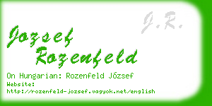 jozsef rozenfeld business card